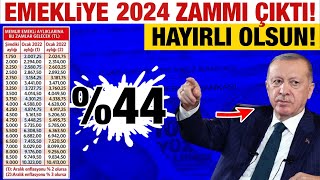 EMEKLİ MAAŞI ZAMMI 2024 OCAK ORANLARI AÇIKLANDI EMEKLİYE MÜJDE [upl. by O'Donnell]