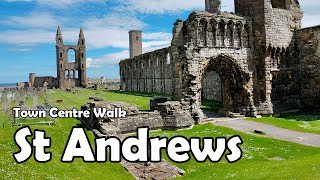 St Andrews Town Centre Walk【4K】 Lets Walk 2021 [upl. by Odlanyar]