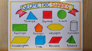 Mathematics Day special drawing easy How to draw Geometric Shapes Mathematics Shapes drawing chart [upl. by Kleeman]