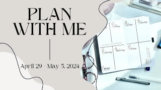 Plan with Me  April 29  May 5 2024  ArcherampOlive  According to Ali  Paperie Planning [upl. by Comfort184]