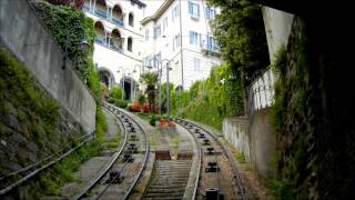 Italy  The Cittá Alta funicular railway in Bergamo [upl. by Edmon]