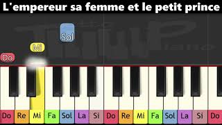 Apprendre la comptine quotL empereur sa femme et le petit princequot au piano pour enfants ou débutants [upl. by Nylirehs]