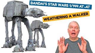 Bandais 1144 Star Wars ATATWalker Weathering StepByStep [upl. by Bruyn]