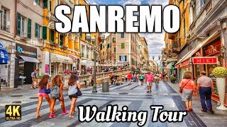 SanRemo 🇮🇹 Italy  Downtown Walking Tour 4k Ultra HD 60fps [upl. by Eldred737]