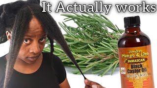 Mix Jamaican black castor oil amp Rosemary for massive hair growth Rosemary Jamaican black castor oil [upl. by Latihs3]