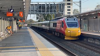 Trains at Burpengary station reopening day [upl. by Calabrese929]