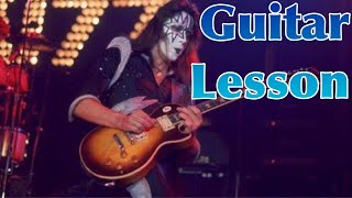 Strutter  KISS Guitar Lesson  Solo [upl. by Annek]