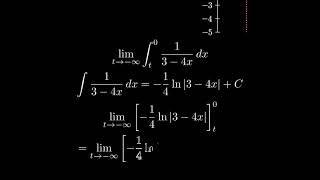 Determine whether integral is convergent or divergentIntegral from infinity to 0 of 13  4xdx [upl. by Jillane545]