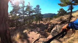 Mountain biking Bitterbrush rock slab at Hall Ranch [upl. by Oulman]