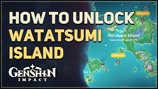 How to unlock Watatsumi Island Statue of the Seven Genshin Impact [upl. by Rachael]