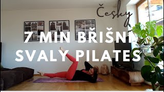 7 MIN Břišní Svaly  PILATES ČESKY  7 min ABS  Cvičení doma  S protáhnout a rozcvičkou [upl. by Dareen]