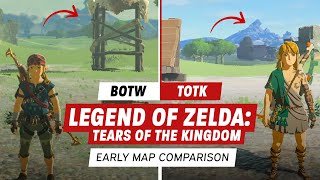 The Legend of Zelda Tears of the Kingdom Early Map Comparison [upl. by Ettenaj]