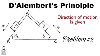 3 DAlemberts Principle  Problem2  Complete Concept [upl. by Zitah53]