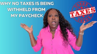 WHY FEDERAL TAXES ARE NOT BEING WITHHELD FROM YOUR CHECKHOW TO FIX IT [upl. by Thompson51]