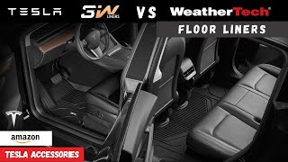 Tesla Floor Liners Review 3W vs WeatherTech for Model Y3 [upl. by Latsryc]