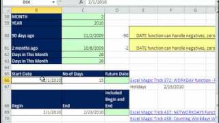 Excel Magic Trick 502 Excel Date Formatting amp Calculations 21 Examples [upl. by Oos754]