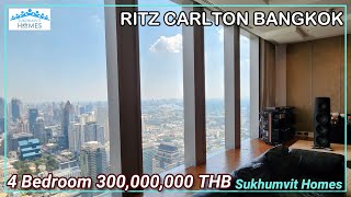 57th Floor Super Luxury Ritz Carlton Bangkok Sky Residence For Sale 300000000 THB [upl. by Aham]