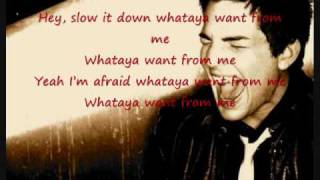 ADAM LAMBERT WHATAYA WANT FROM ME HQ LYRICS [upl. by Sudoeht271]