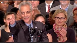 Chicago Mayor Rahm Emanuel wins re election NBC Reuters [upl. by Aikahs]