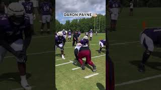 Daron Payne was WORKIN at the Ravens joint practice commanders washingtoncommanders [upl. by Drofxer]