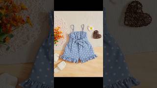 Jumpsuit designbeautiful polkadot designs viralvideo shorts babyclothes [upl. by Ekalb343]