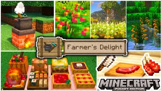 🍅FARMERS DELIGHT ADDON for MINECRAFT PE 120  119 addons [upl. by Erdnad]