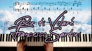 Por ti Volaré  Francesco Sartori Piano Tutorial Partitura Pdf Gratis [upl. by Pollux69]