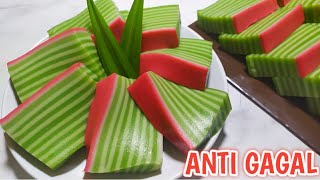 CARA MUDAH MEMBUAT KUE LAPIS PANDAN KENYAL LENTUR DAN BIKIN NAGIH [upl. by Annora]