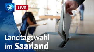 Landtagswahl im Saarland  Prognose Hochrechnungen Reaktionen  ARDSondersendung [upl. by Collbaith]