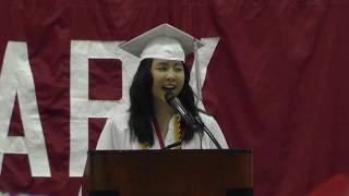 Tina Lu Valedictory Address Whippany Park High School 2017 [upl. by Yelime77]