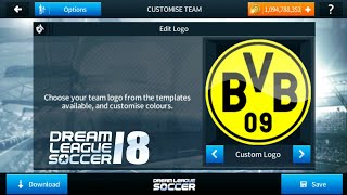 How to Import Borussia Dortmund Logo And Kits In Dream League Soccer 2018 [upl. by Ekalb209]