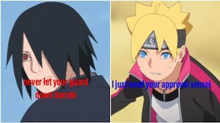 Borusara 💚part 5duel between boruto and sasuke and boruto tells sasuke about his love for sarada [upl. by Jeaz]