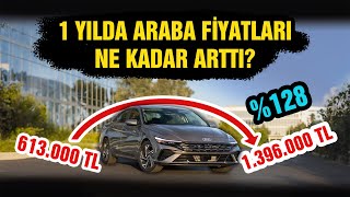 1 Yılda Araba Fiyatları Ne Kadar Arttı  Yıllık Zam Oranları ve Modeller [upl. by Adnaloj1]