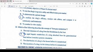 BASIC PHARMACOLOGY PAST PAPER 1 [upl. by Belloir]