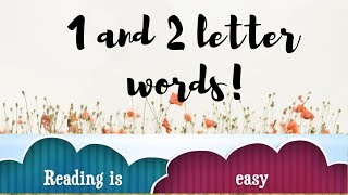 1 and 2 letter words for kids [upl. by Atela]