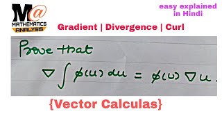 Gradient Divergence and Curl in Hindi  Problem 5 [upl. by Thorbert]