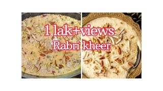 special rabri kheer  rabri kheer recipe a traditional pakistani [upl. by Odlonyer]