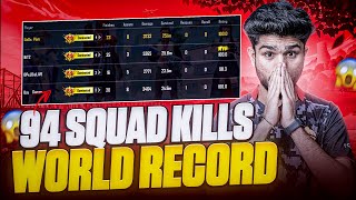 94 SQUAD KILLS WORLD RECORD IN BGMI  GODL LoLzZz [upl. by Adlev]