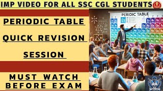 Periodic table quick revision class for ssc cgl ssccgl2024 periodictable periodictableforssc [upl. by Terza378]