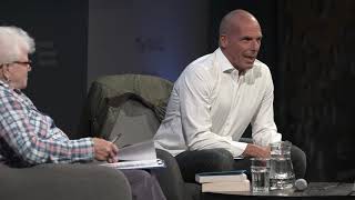 Yanis Varoufakis with Ruth Wishart at the Edinburgh Book Festival August 18 2018  DiEM25 [upl. by Hussein]