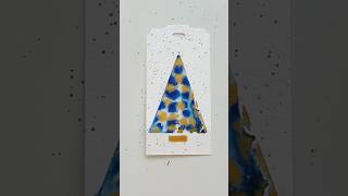 Easy 10Second Watercolor Christmas Tree  WetonWet Technique for Cards Tags amp Ornaments diy [upl. by Enedan]