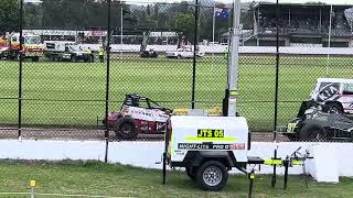 Wingless Sprints Heat 1 Lismore Speedway 02112024 [upl. by Hallimaj831]