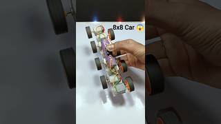 8x8 Car  How to make car with dc motor hackerpritam car motor shorts [upl. by Glen752]