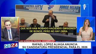 Gonzales Posada sobre candidatura de Rafael López Aliaga quotNo le hace ningún bienquot [upl. by Freyah]