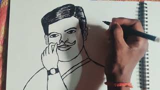 Chandra Shekhar Azad drawing trending drawing art [upl. by Elocen603]