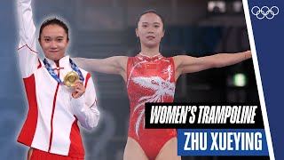 Zhu Xueying impressively wins gold in Womens Trampoline 🏅🇨🇳 [upl. by Eivla]