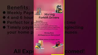 High Paying Forklift Jobs1 9dec [upl. by Ydospahr308]