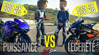 Puissance ou légèreté   Yamaha R1 vs KTM RC8C [upl. by Kirstin]