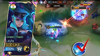 CRAZY LAYLA NEW ONE SHOT BRUTAL DAMAGE  LAYLA SPEED BUILD MLBB [upl. by O'Driscoll]