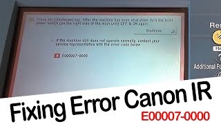 HOWTO  Fixing Canon IR Error E0000070000 [upl. by Towrey]